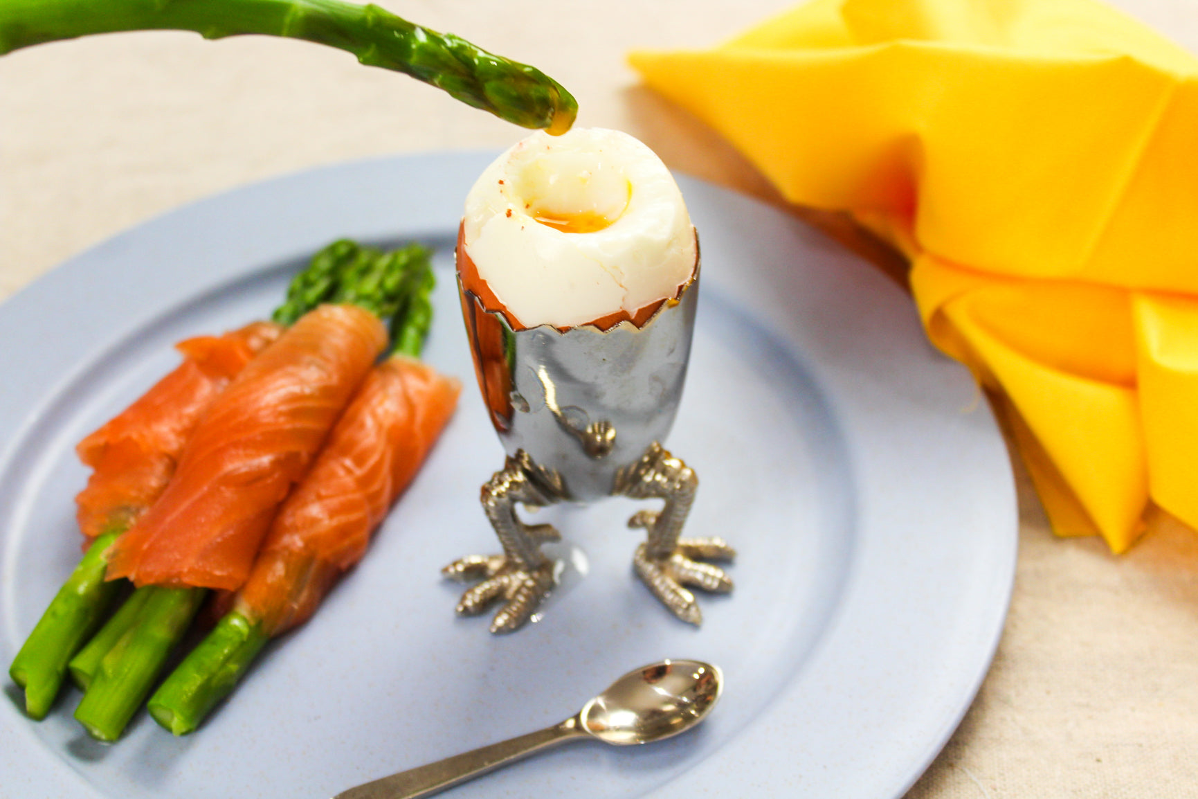 Smoked Salmon and Asparagus Dippy Eggs GreggWallace.Health