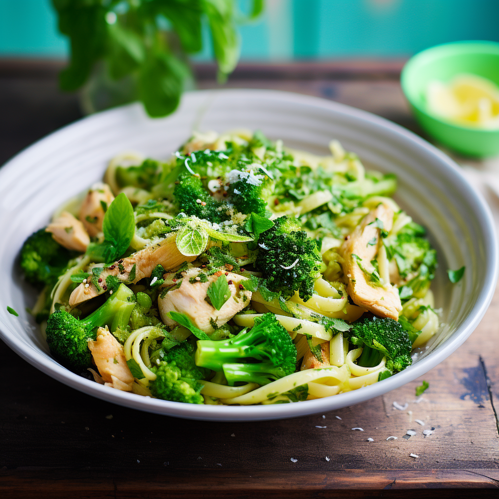 Daisy's Broccoli, Pea, Chicken and Tarragon Pasta GreggWallace.Health