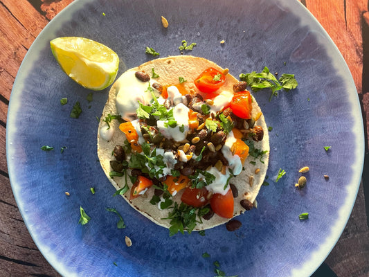 Sweet Potato and Black Bean Tortilla