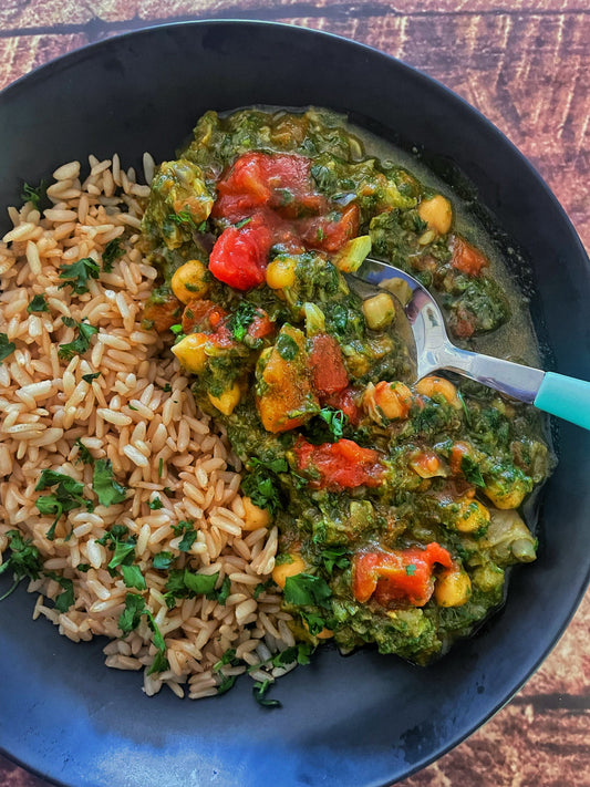 Fish, Chickpea and Spinach Curry