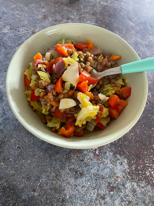 Cabbage, Lentil and Pepper Stew