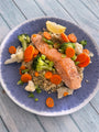 Salmon, Quinoa and Roasted Vegetables
