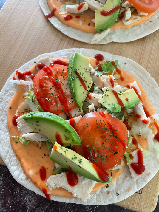 Chilli Chicken and Avocado Wraps