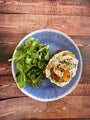 Hot Honey Cottage Cheese & Poached Egg Toast