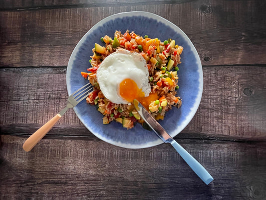 Vegetable, Egg and Rice Bowl